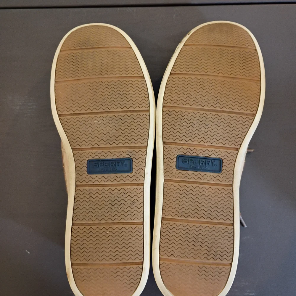 Sperry Men's Beige Suede Boat Shoes 10M Well Broken In. - Picture 5 of 6